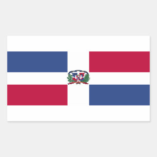 Flagge der Dominikanischen Republik Rechteckiger Aufkleber