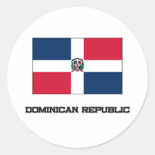 Flagge der Dominikanischen Republik Runder Aufkleber