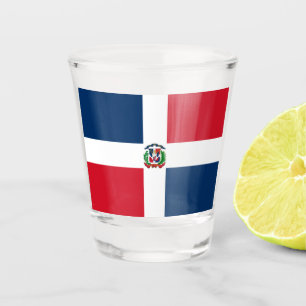 Flagge der Dominikanischen Republik Schnapsglas