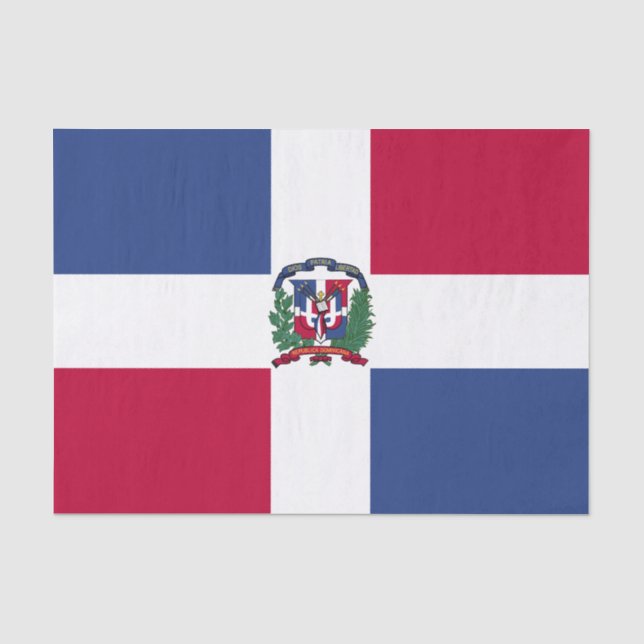 Flagge der Dominikanischen Republik Seidenpapier (Vorderseite)