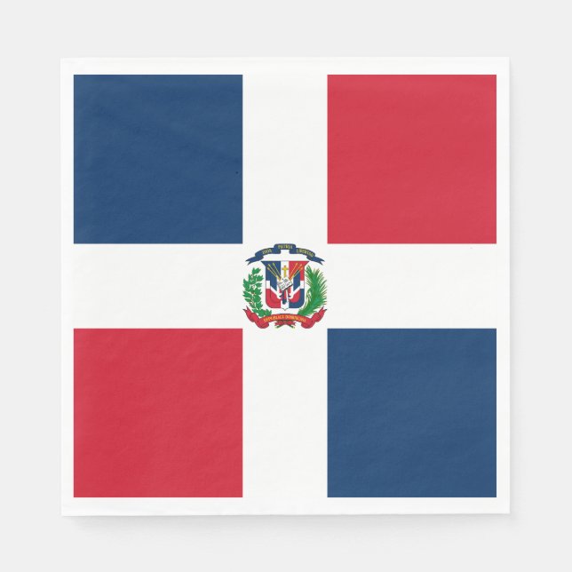 Flagge der Dominikanischen Republik Serviette (Vorderseite)