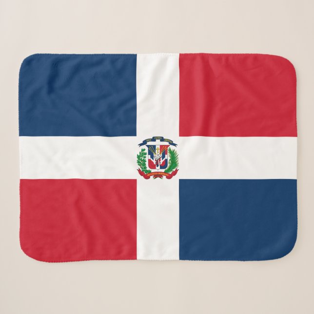 Flagge der Dominikanischen Republik Sherpadecke (Vorderseite (Horizontal))