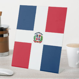 Flagge der Dominikanischen Republik Sockelschild