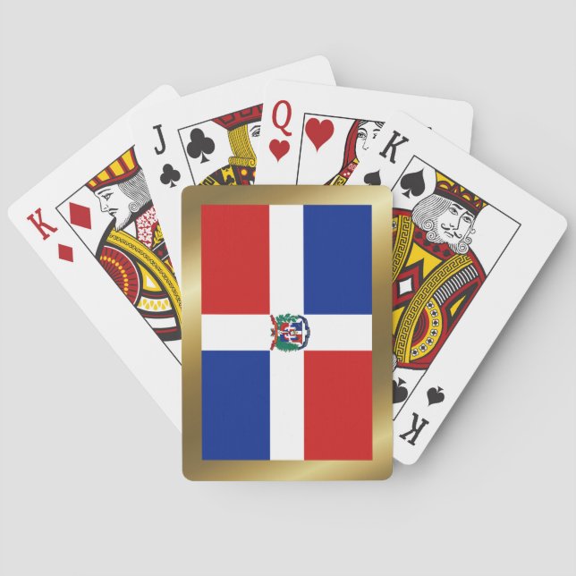 Flagge der Dominikanischen Republik Spielkarten (Rückseite)