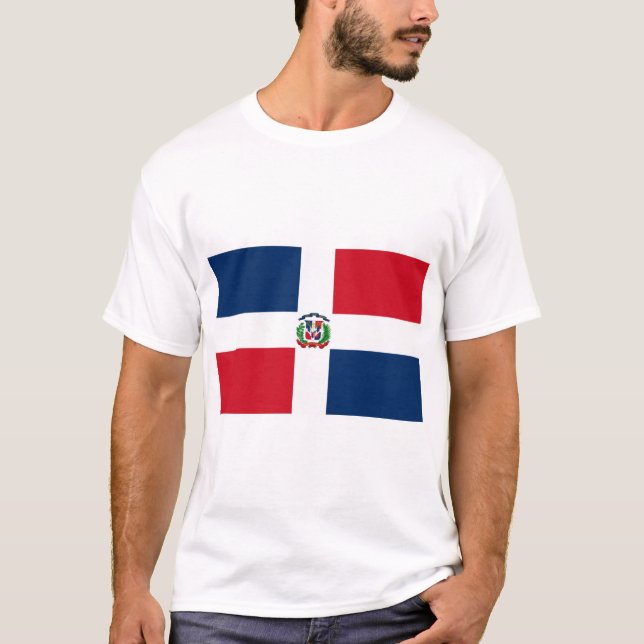 Flagge der Dominikanischen Republik T-Shirt (Vorderseite)