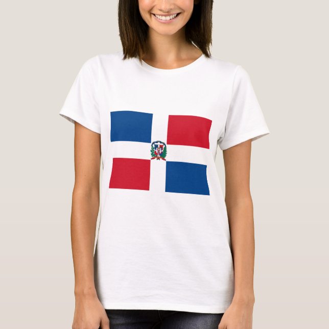 Flagge der Dominikanischen Republik T-Shirt (Vorderseite)