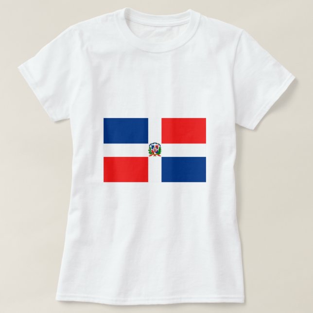 Flagge der Dominikanischen Republik T-Shirt (Design vorne)