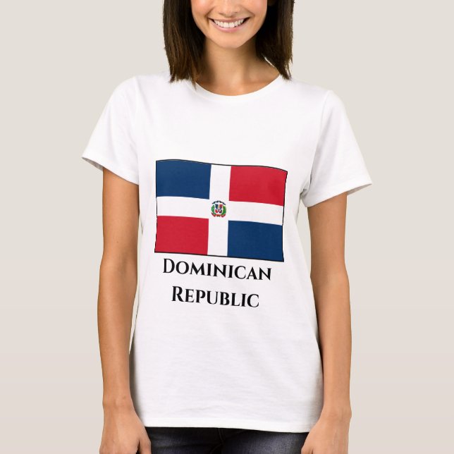 Flagge der Dominikanischen Republik T-Shirt (Vorderseite)