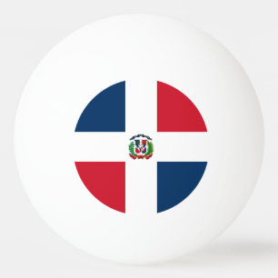 Flagge der Dominikanischen Republik Tischtennisball