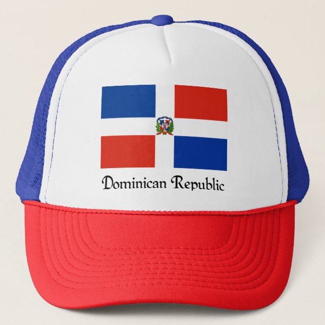 Flagge der Dominikanischen Republik Truckerkappe (Vorderseite)