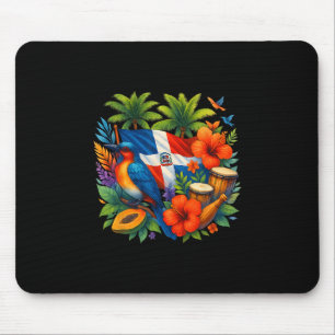 Flagge der Dominikanischen Republik Urlaub Reise T Mousepad