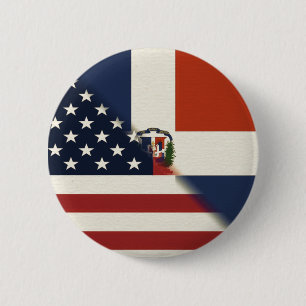 Flagge der Dominikanischen Republik   US D.R. Button