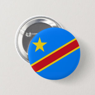 Flagge der DR Kongo Button