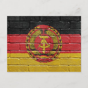 Flagge der ehemaligen Deutschen Demokratischen Rep Postkarte