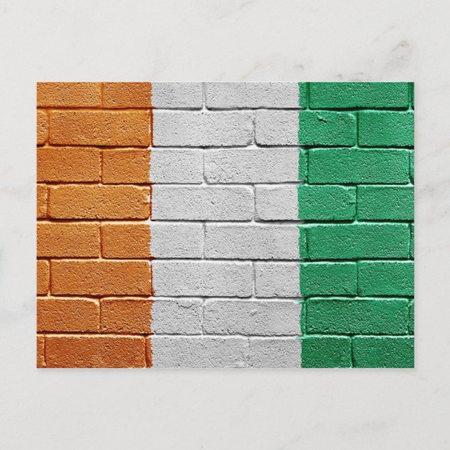 Flagge der Elfenbeinküste Postkarte (Vorderseite)