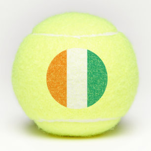 Flagge der Elfenbeinküste Tennisbälle