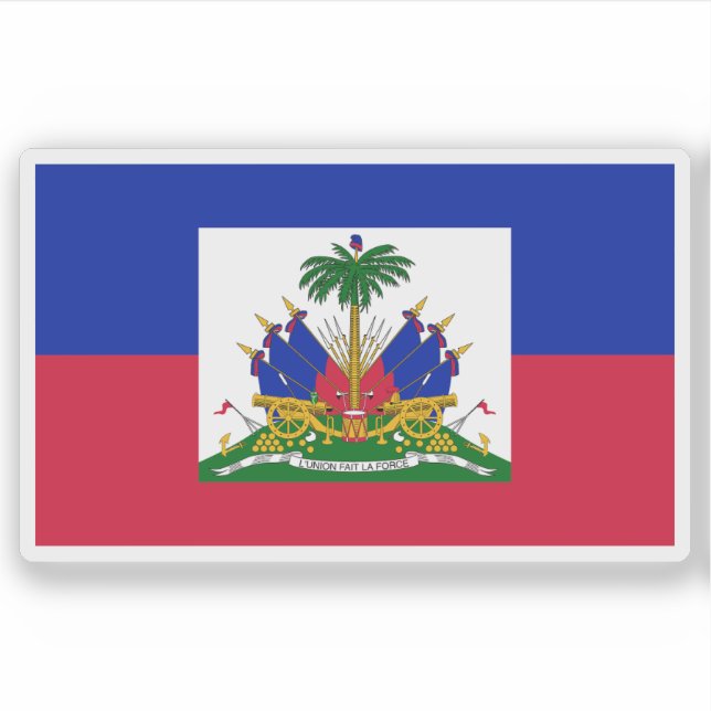 Flagge der Ersten Republik Haiti (1859-1964) Aufkleber (Vorderseite)