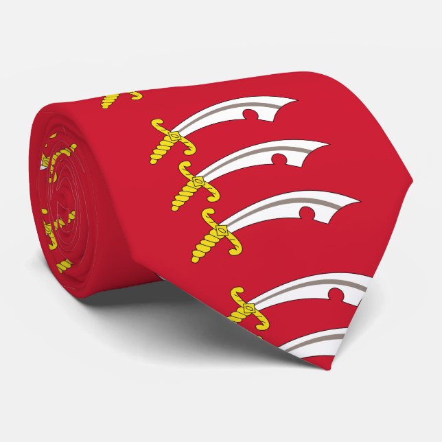 Flagge der Essex-Krawatte Krawatte (Gerollt)