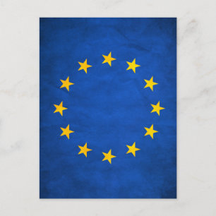 Flagge der Europäischen Gewerkschaft, EU-Flagge, F Postkarte