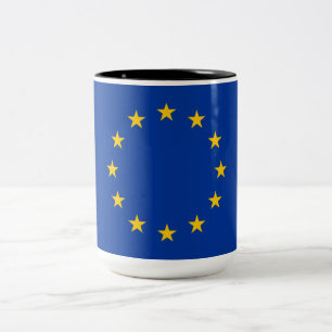Flagge der Europäischen Union (EU) (Europa) Zweifarbige Tasse
