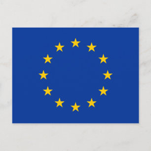 Flagge der Europäischen Union EU Postkarte