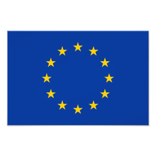 Flagge der Europäischen Union Fotodruck