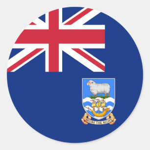 Flagge der Falklandinseln Runder Aufkleber
