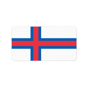 Flagge der Färöer Adressaufkleber