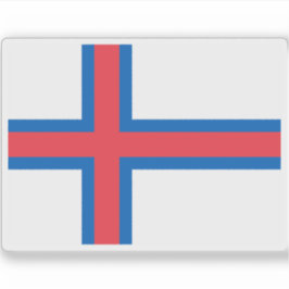 Flagge der Färöer, Dänemark Aufkleber
