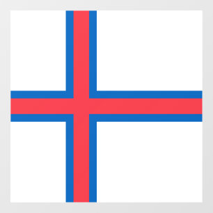 Flagge der Färöer Fensteraufkleber