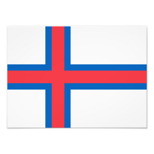 Flagge der Färöer-Inseln Fotodruck