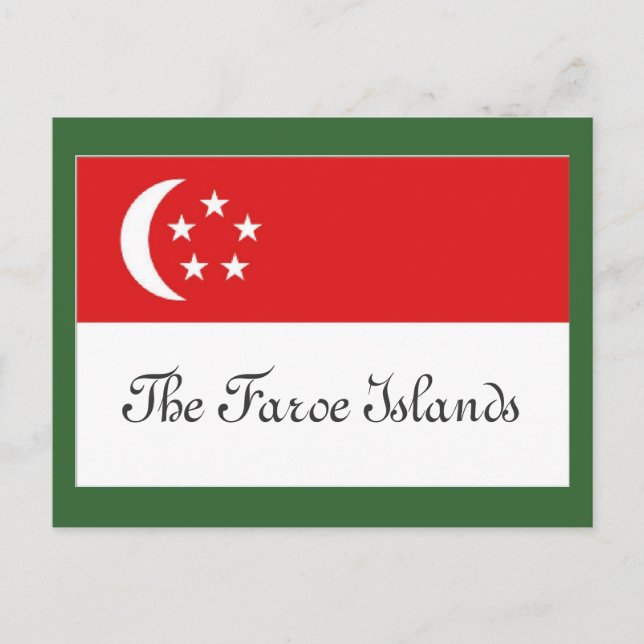 Flagge der Färöer Postkarte (Vorderseite)
