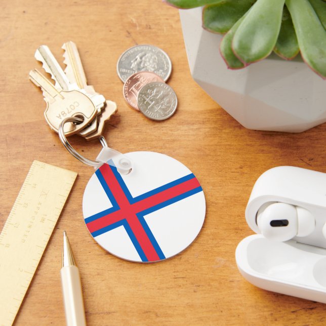 Flagge der Färöer Schlüsselanhänger (Schreibtisch)