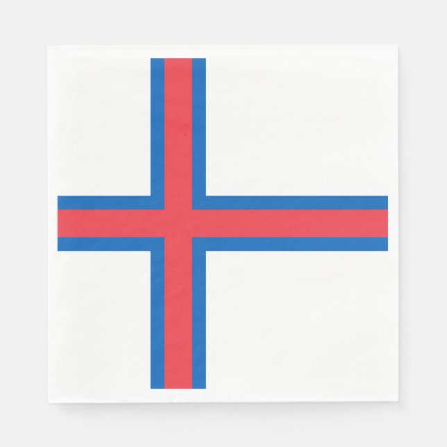 Flagge der Färöer Serviette (Vorderseite)