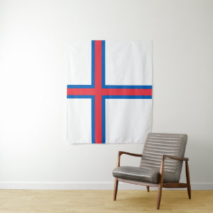 Flagge der Färöer Wandteppich