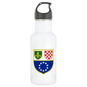 Flagge der Föderation Bosnien und Herzegowina Edelstahlflasche