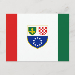 Flagge der Föderation Bosnien und Herzegowina Postkarte