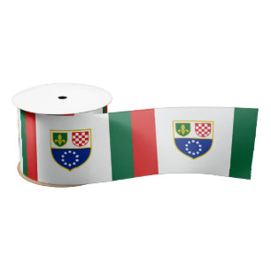 Flagge der Föderation Bosnien und Herzegowina Satinband