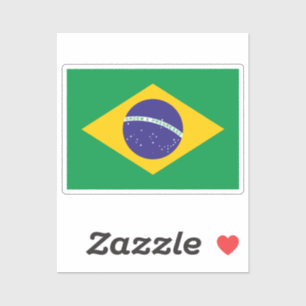 Flagge der Föderativen Republik Brasilien zugeschn Aufkleber