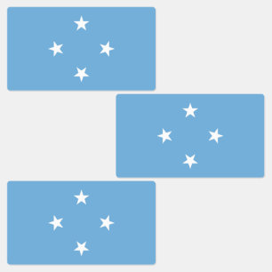 Flagge der Föderierten Staaten von Mikronesien Etiketten