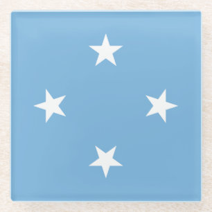 Flagge der Föderierten Staaten von Mikronesien Glasuntersetzer