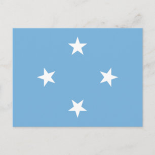 Flagge der Föderierten Staaten von Mikronesien Postkarte