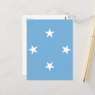 Flagge der Föderierten Staaten von Mikronesien Postkarte