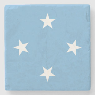 Flagge der Föderierten Staaten von Mikronesien Steinuntersetzer