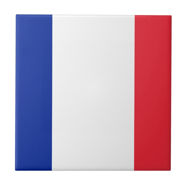 Flagge der französischen Keramik Tile Fliese (Vorderseite)