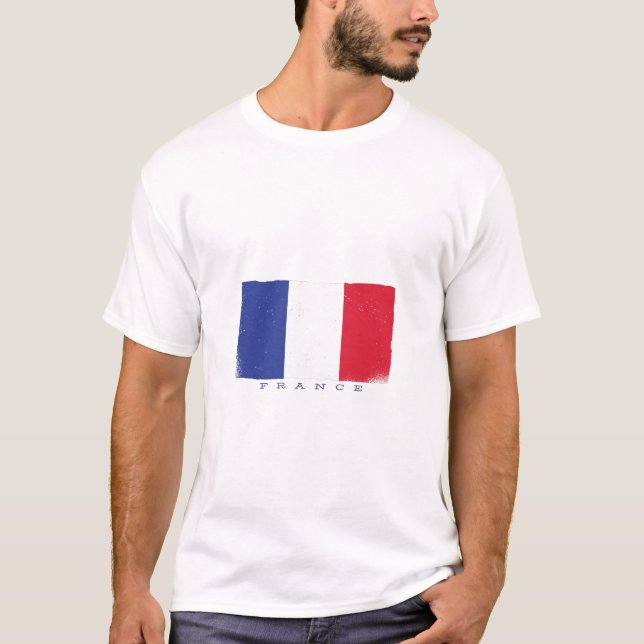 Flagge der Französischen Republik T-Shirt (Vorderseite)