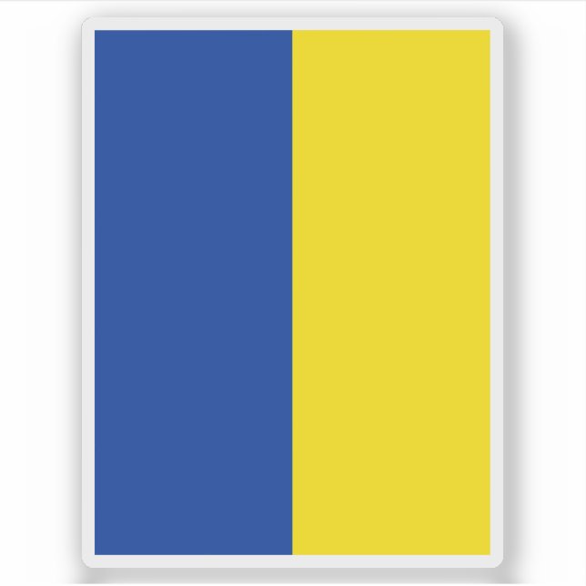 Flagge der Gemeinde Triesenberg, Liechtenstein Aufkleber (Vorderseite)