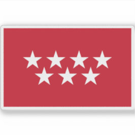 Flagge der Gemeinschaft Madrid Aufkleber