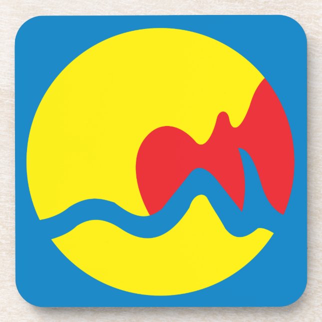 Flagge der Großstadt Rapids Getränkeuntersetzer (Vorderseite)