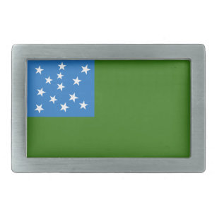 Flagge der grünen Bergbojen Rechteckige Gürtelschnalle